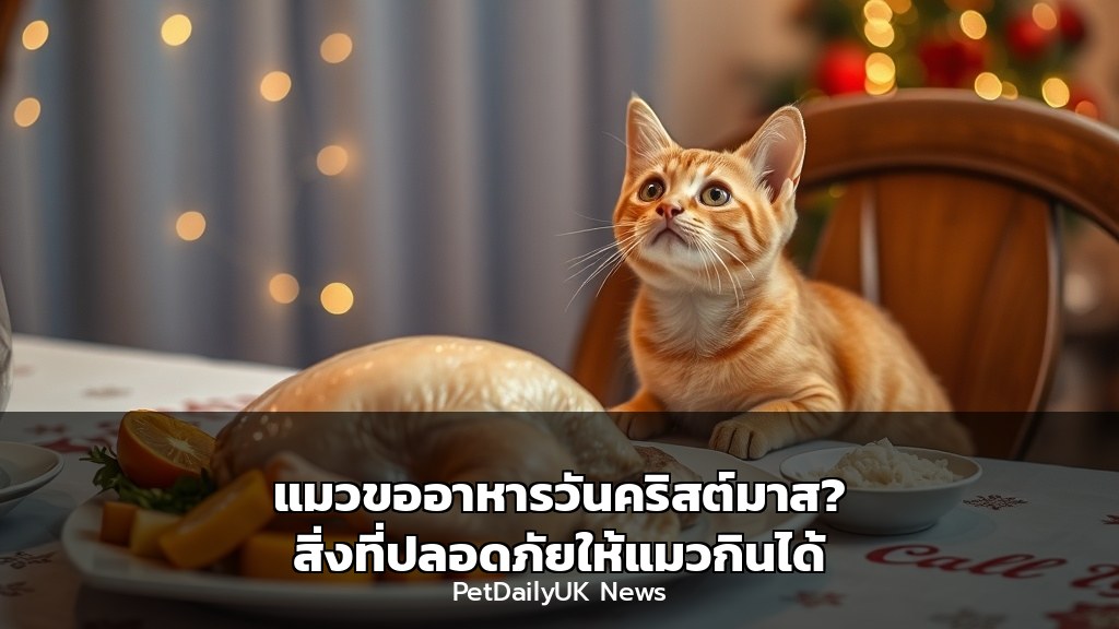 แมวขออาหารวันคริสต์มาส? สิ่งที่ปลอดภัยให้แมวกินได้